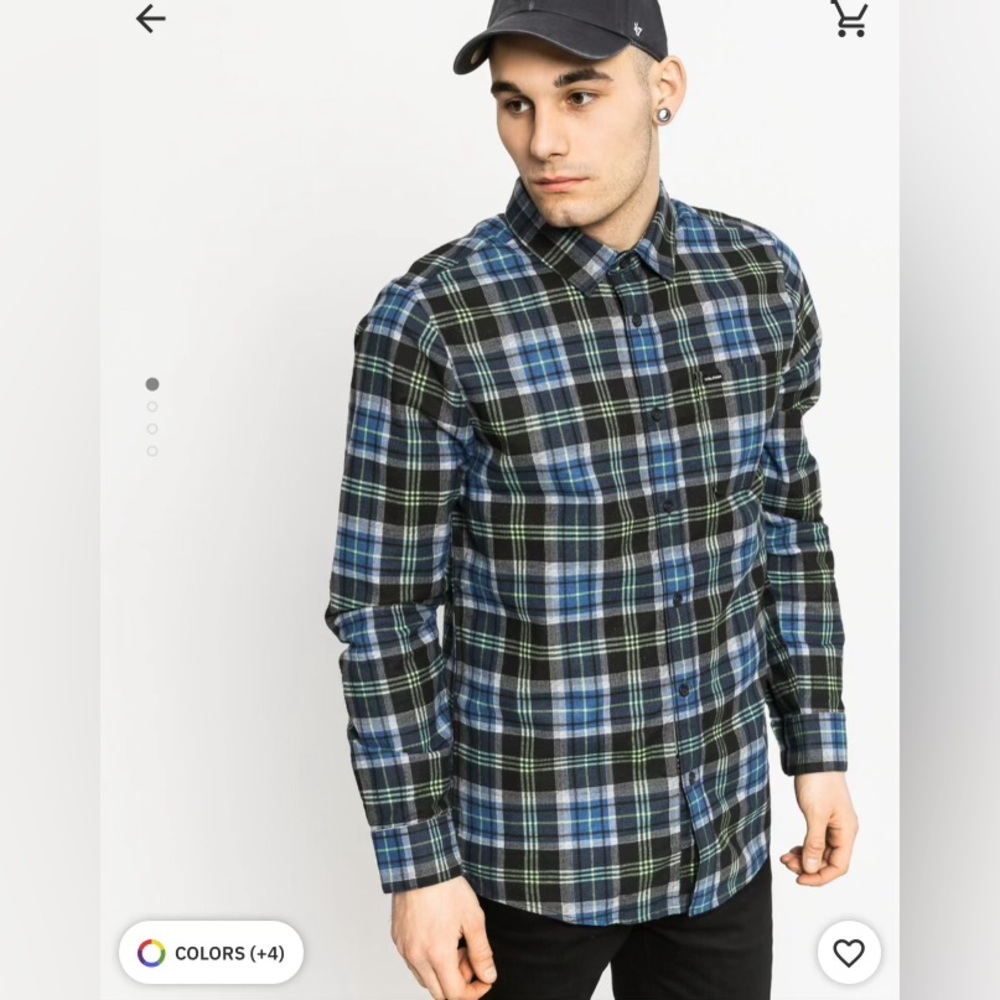 Volcom Mens Hayden Button Down Long Sleeve size Medium